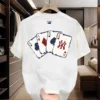 my-11134207-7ras8-md03wry4l3qn5f-2.webp T-shirt Clothing Short Collar Cotton Fabric Trendy Men Women Cotton Fabric Poker Pattern