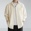Handsome Men Shirt Casual Men Long Sleeve Shirt Korean Style Men Tops Plain Shirt