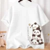 sg-11134201-7rdvv-lyzzdfj8kj3r94.webp Summer Cartoon Cute National Treasure Panda Sweet Printed Short Sleeve Tshirt Womens Loose Leisure Youth Student Half Sleeve Soft Bottom Oversized Shirt Top