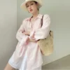 sg-11134201-7rdyt-m12wd94640l0a8.webp Autumn Womens breathable linen shirt long sleeve folding neck loose sun protection top
