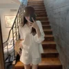 Womens Korean Cotton Loose Fit Blouse with Vneck Lace Detail  Comfortable Wear