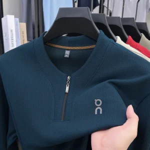 sg-11134201-81zu6-miiejlmqaiv83a.webp New Product Autumn Half Zipper Round Neck Sweatshirt Mens Loose Breathable Fashion Printed Thin Shirt Bottoming Shirt Hot Sale