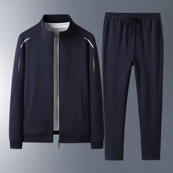 Autumn Suit Sweatshirt Large Size Two Sets Middleaged Elderly Fashion Sportswear Suit Men Middleaged Mens Casual Wear