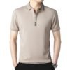 High End Summer Lapel Short Sleeved Shirt Mens Skin Friendly Breathable Casual Shirt All Match Trendy Top