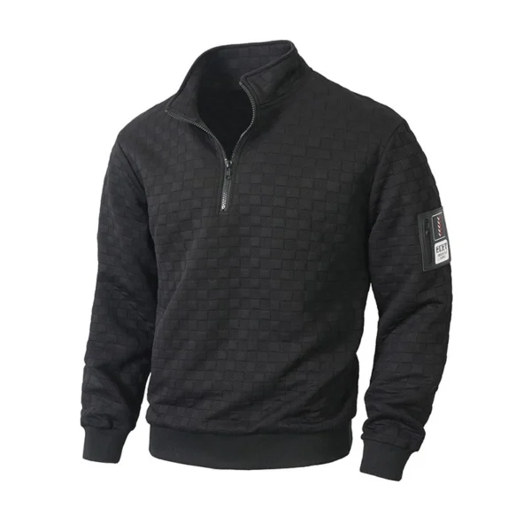sg-11134201-81zwv-miiqudzlz8qq7d.webp Tactical Fleece Jacket Men Warm Stand Up Collar Pullover Checkered Zipper Sweatshirt Jacket